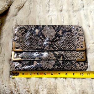Michael Kors double flap , snake print clutch